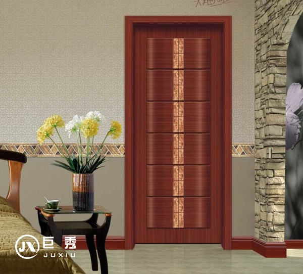 重庆巨秀木门：棕色木门