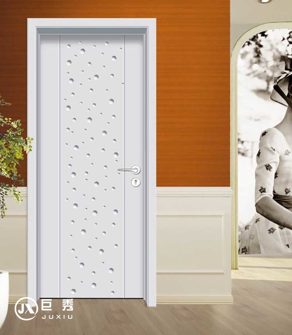 重庆巨秀木门：白色陨石表面木门
